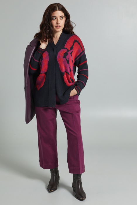 Cardigan in jacquard Intrend