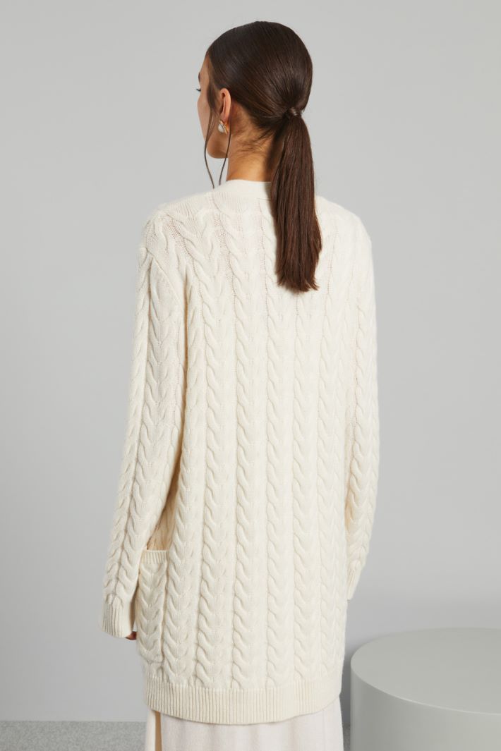 Cable-knit cashmere cardigan Intrend - 2