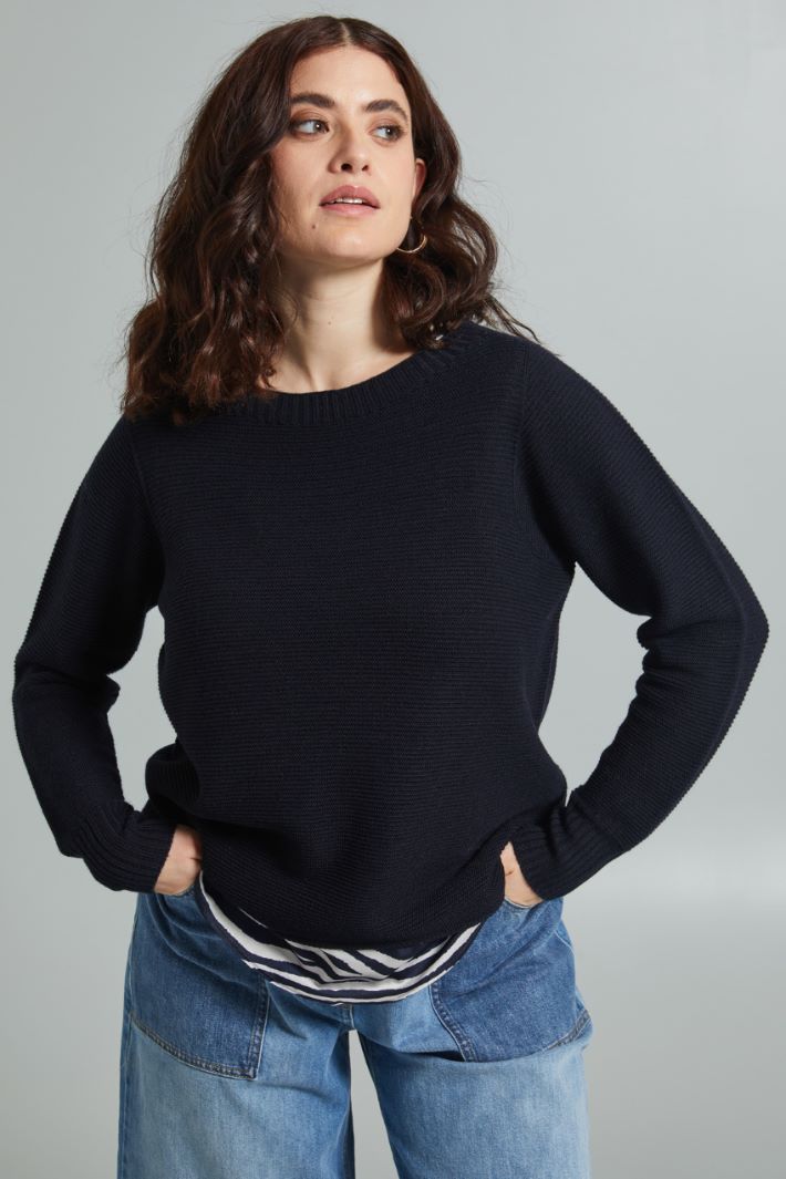 Horizontal ribbed sweater Intrend - 3