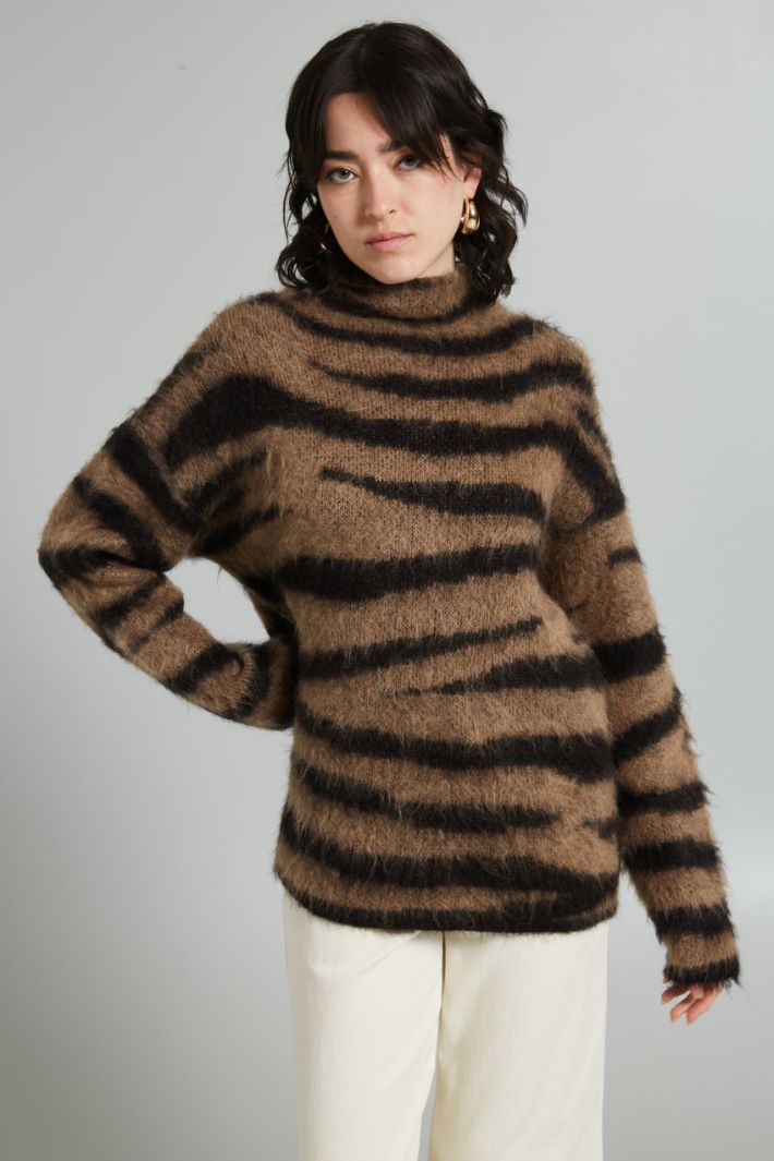 Jacquard mohair sweater Intrend - 3