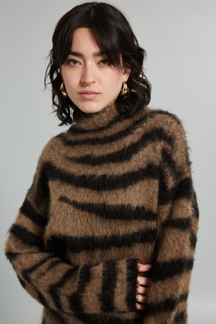 Jacquard mohair sweater Intrend - 4