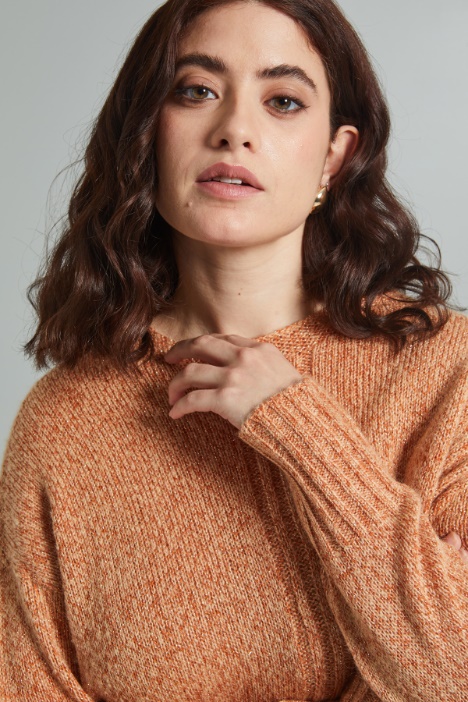 Maglia in mohair lamè