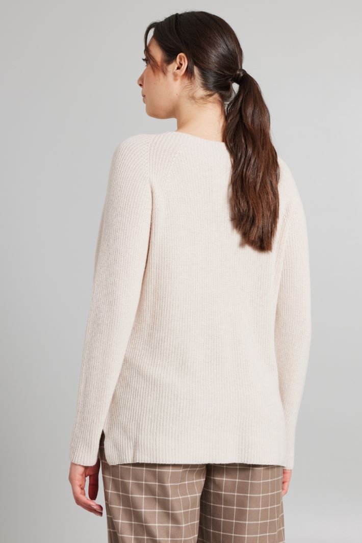 Ribbed viscose sweater Intrend - 2