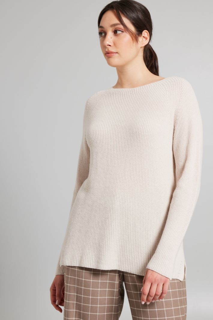 Ribbed viscose sweater Intrend - 3