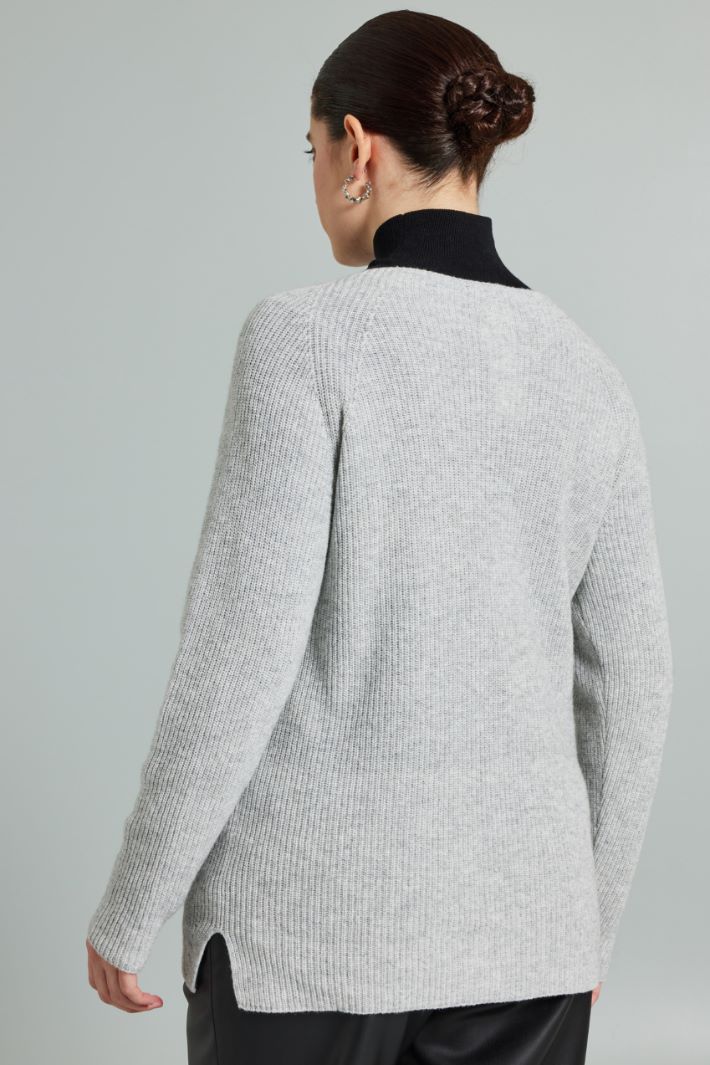 Ribbed viscose sweater Intrend - 2