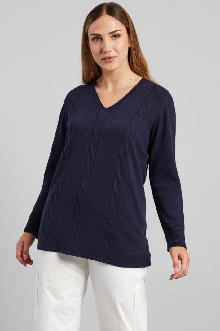 Viscose cable-knit sweater Intrend - 3