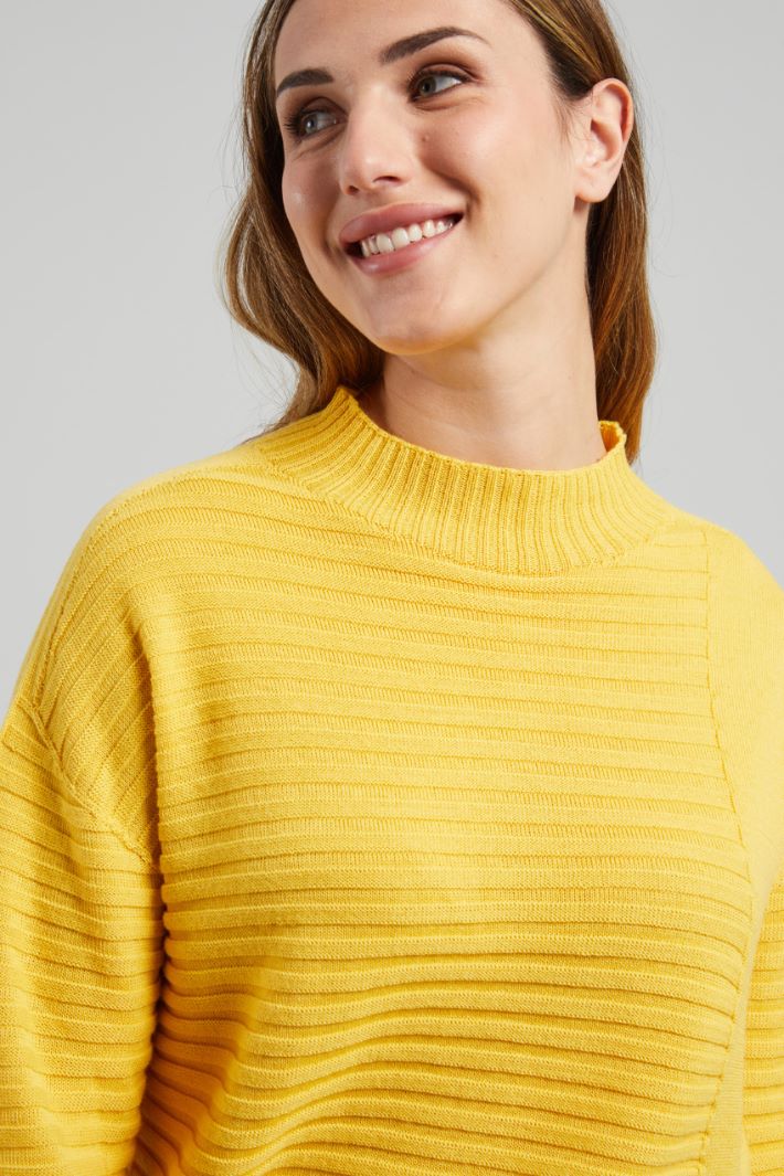 Sweater with horizontal ribbing Intrend - 4