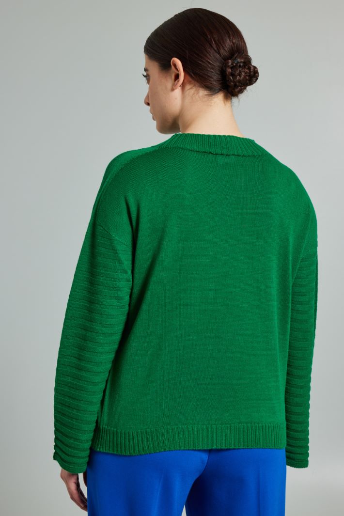 Sweater with horizontal ribbing Intrend - 2