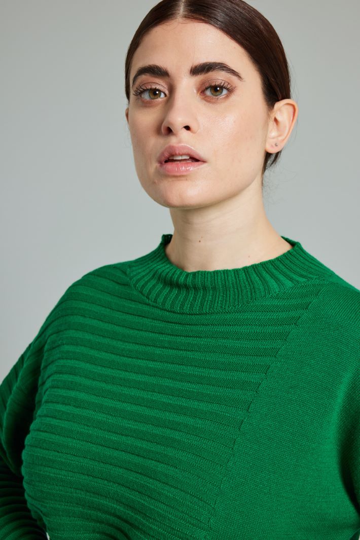 Sweater with horizontal ribbing Intrend - 4