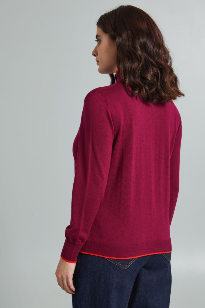 Sweater with contrasting profiles Intrend - 2