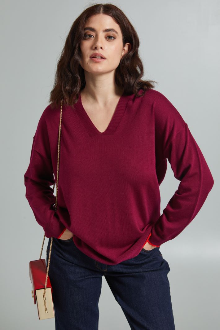 V-neck sweater Intrend - 3