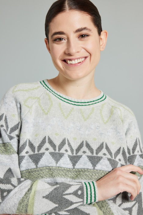 Maglia in jacquard lamè