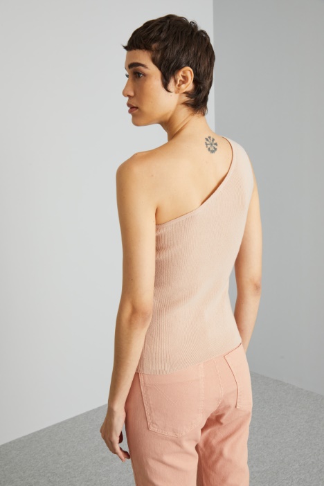Top monospalla in maglia
