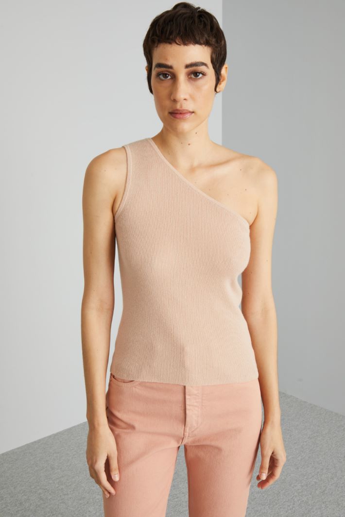 Knitted one-shoulder top Intrend - 3