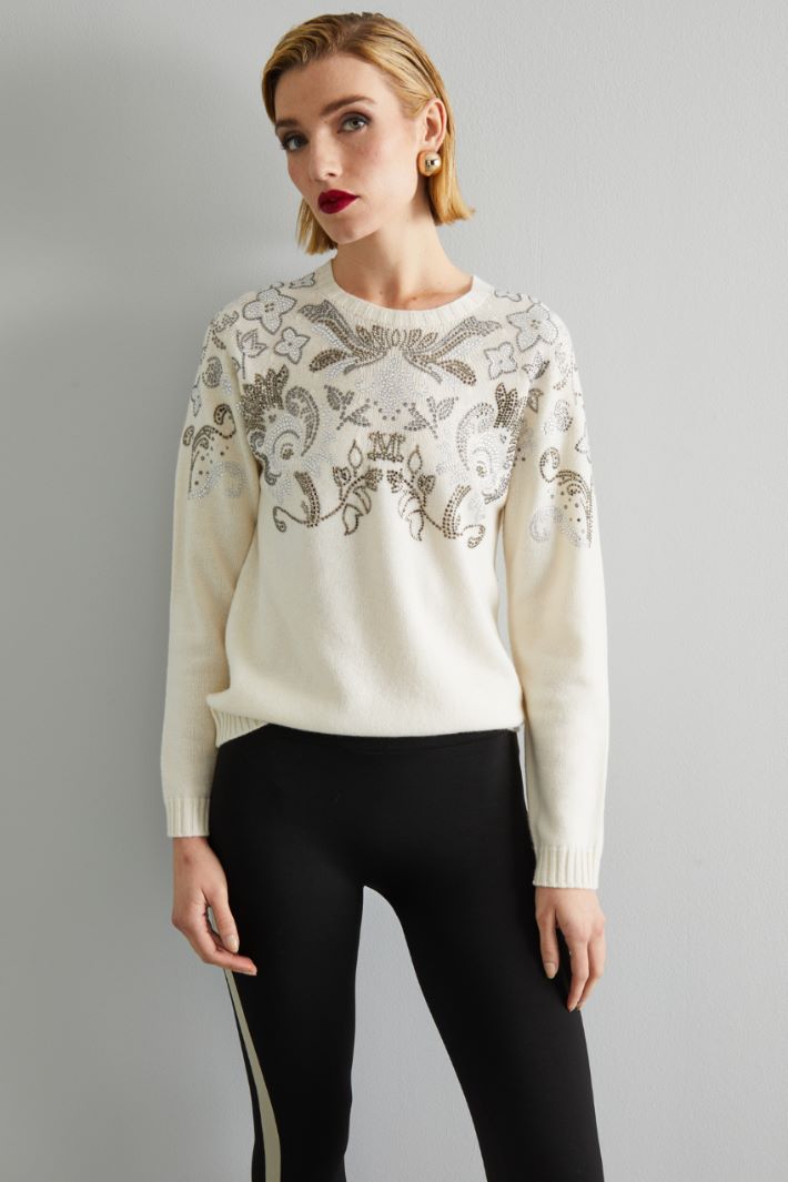 Sweater with rhinestones Intrend - 3