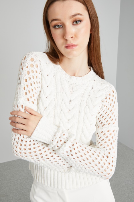 Maglia con motivo traforato