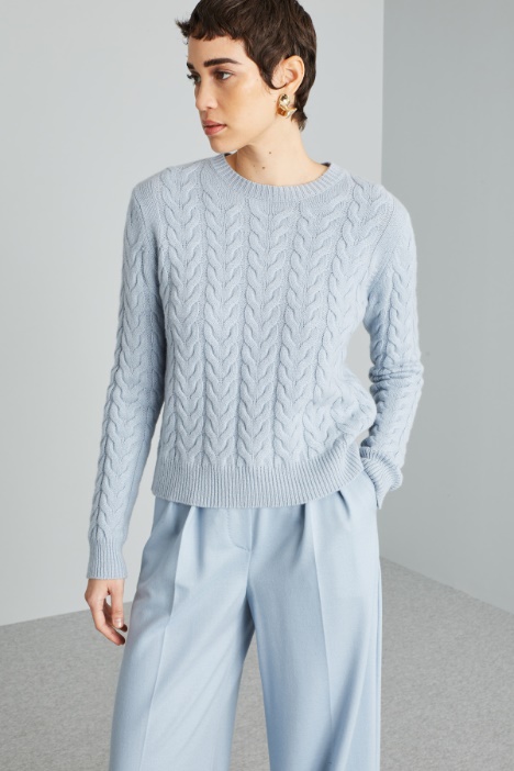 Cable knit cashmere jumper Intrend