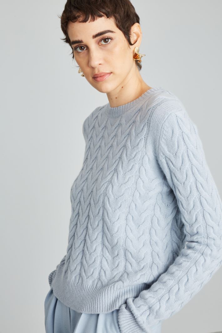 Cable knit cashmere jumper Intrend - 4