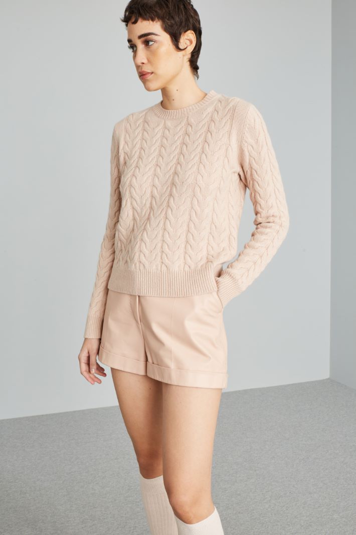 Cable knit cashmere jumper Intrend - 3