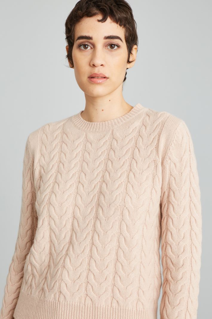 Cable knit cashmere jumper Intrend - 4