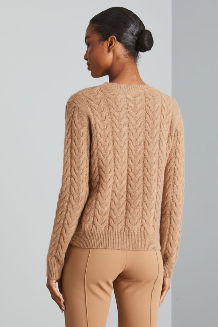 Cable knit cashmere jumper Intrend - 2