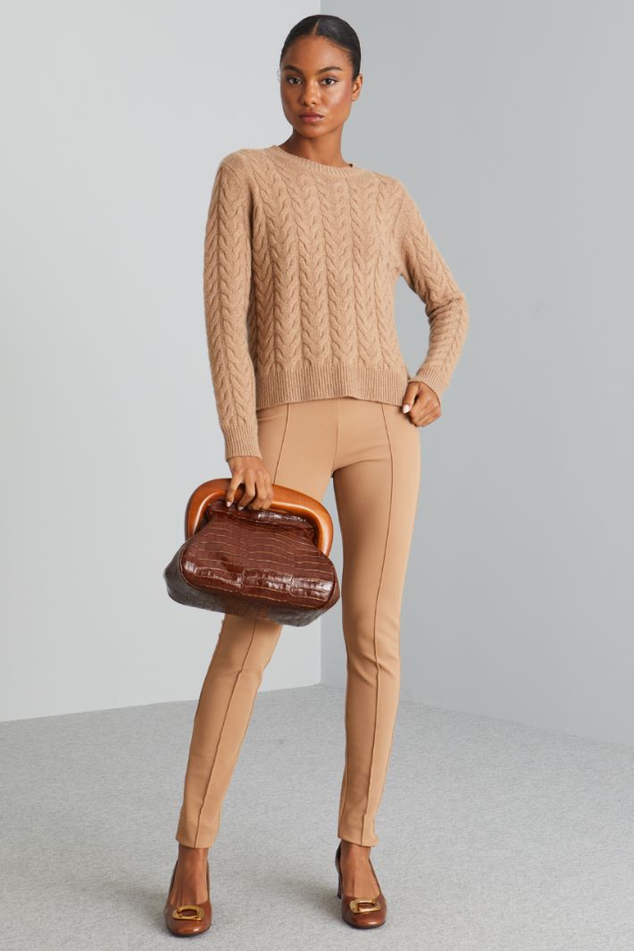 Cable knit cashmere jumper Intrend