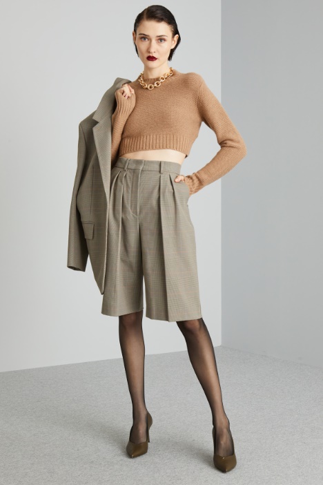 Cropped, cashmere sweater Intrend