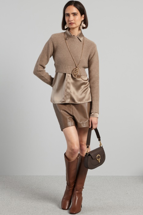 Cropped, cashmere sweater Intrend