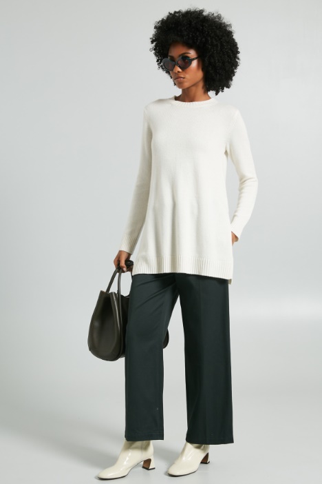 Long slit-detailed pullover Intrend