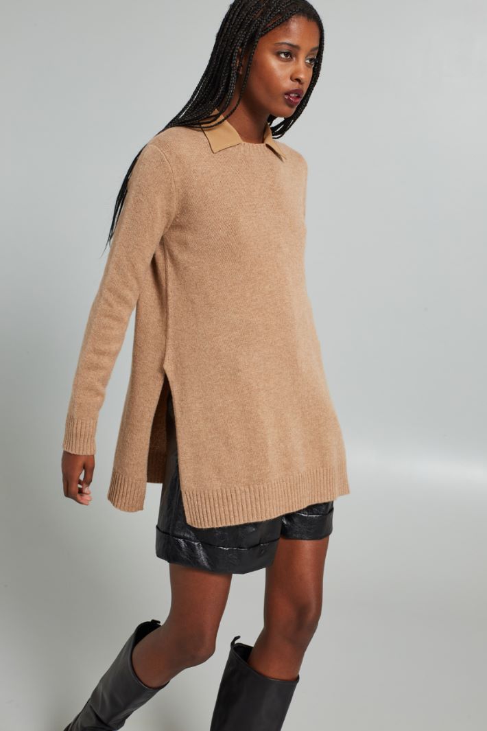 Long slit-detailed pullover Intrend - 3