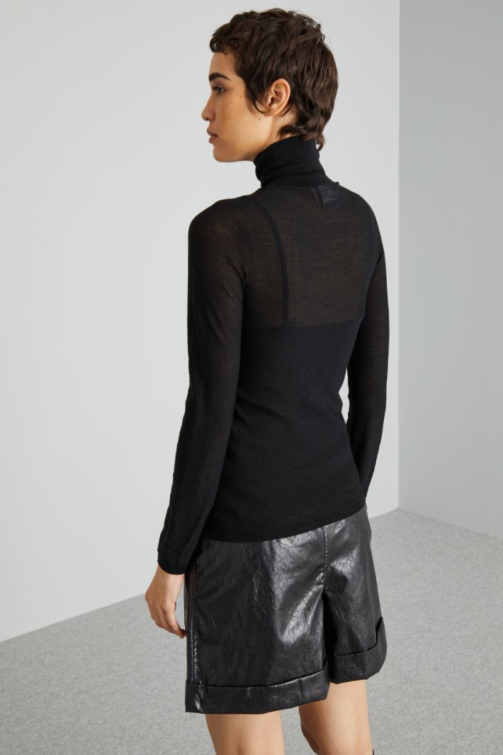 Wool gauze turtleneck Intrend - 2