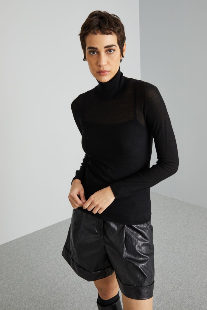 Wool gauze turtleneck Intrend - 3