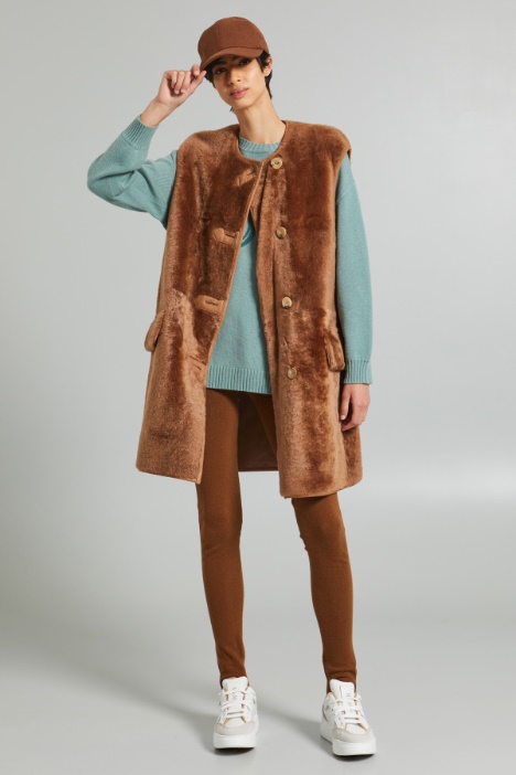 Reversible sheepskin gilet Intrend