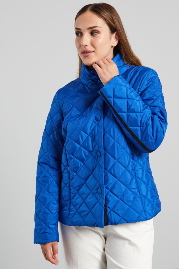 Padded jacket with fabric-covered buttons Intrend - 3