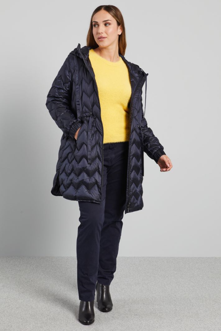 Down jacket with drawstring waist Intrend - 3