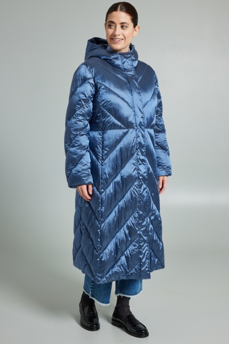 Anorak largo de satén