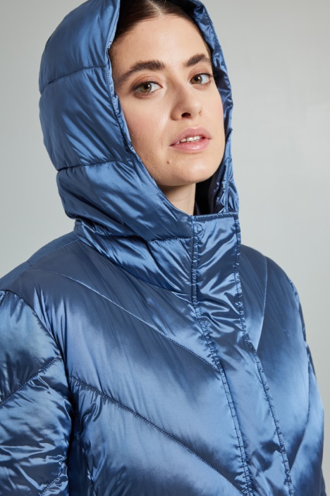 Anorak largo de satén
