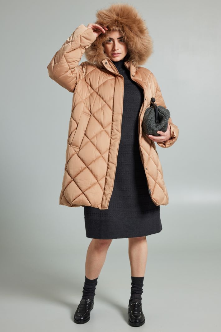 Padded jacket with fur trim Intrend