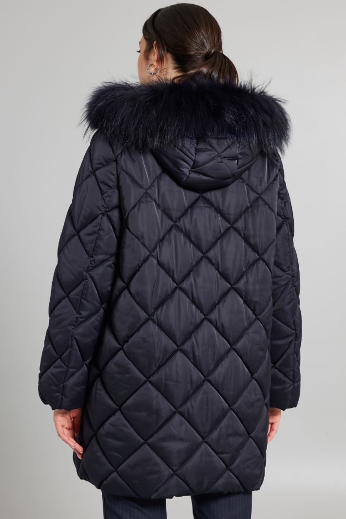 Padded jacket with fur trim Intrend - 2