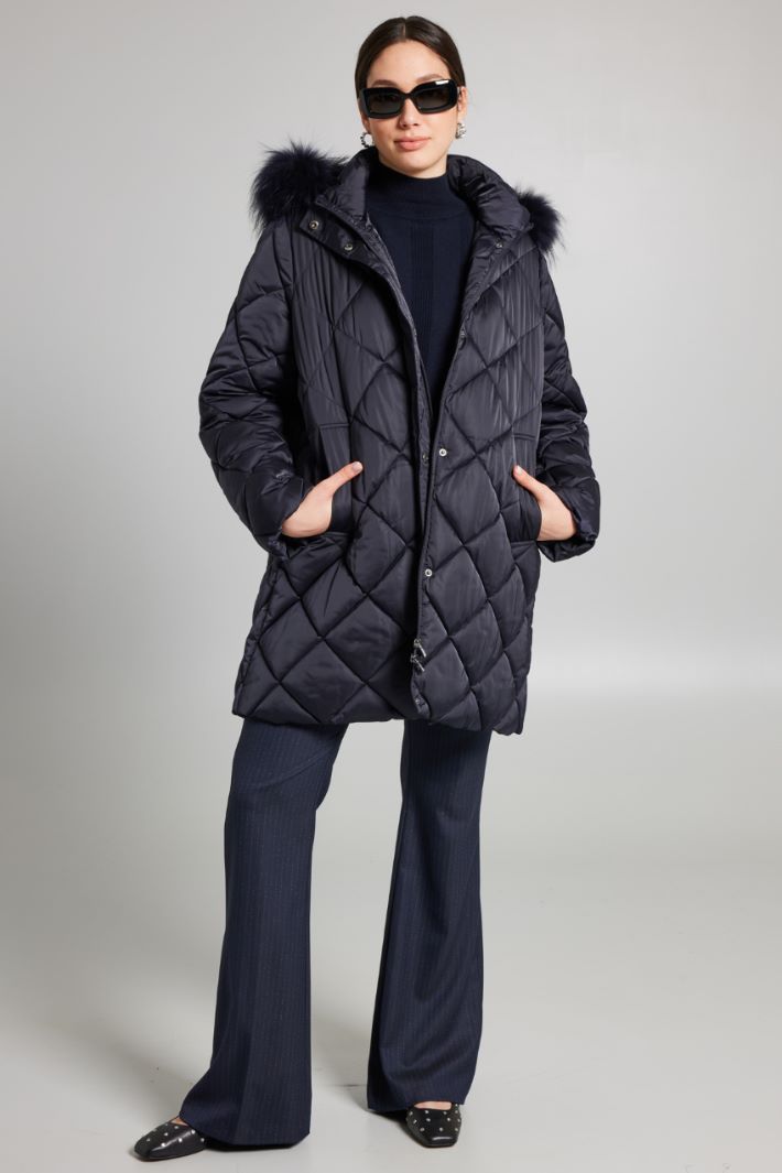 Padded jacket with fur trim Intrend - 3