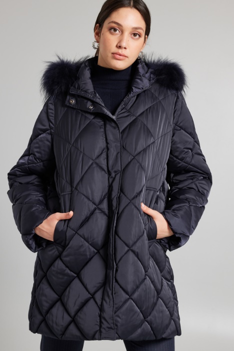 Padded jacket with fur trim Intrend