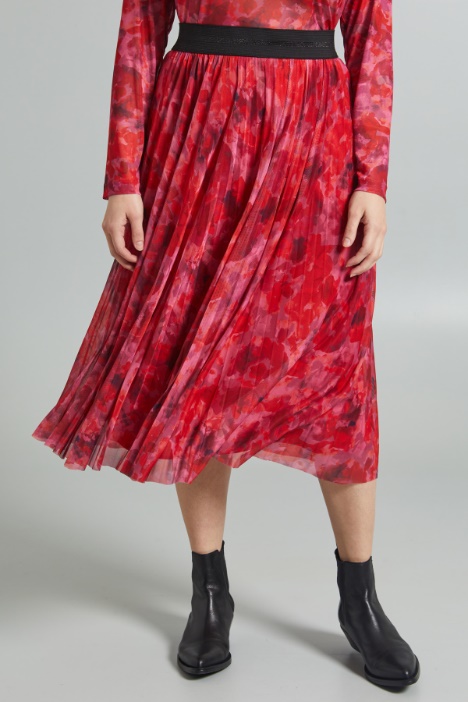 Falda de punto de tul