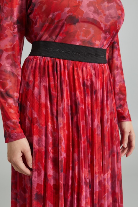 Falda de punto de tul