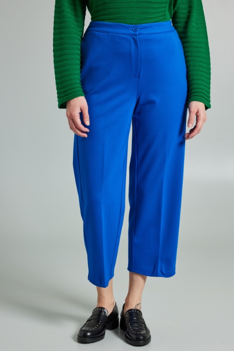Pantaloni cropped in jersey