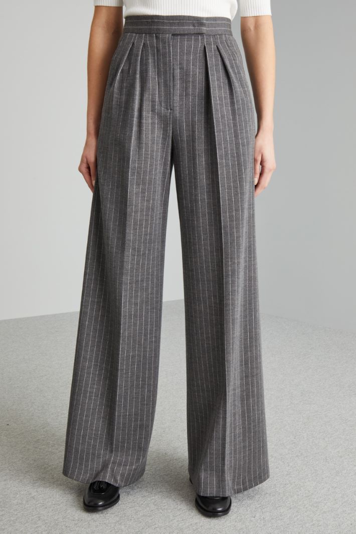 Pinstriped jersey trousers Intrend - 3