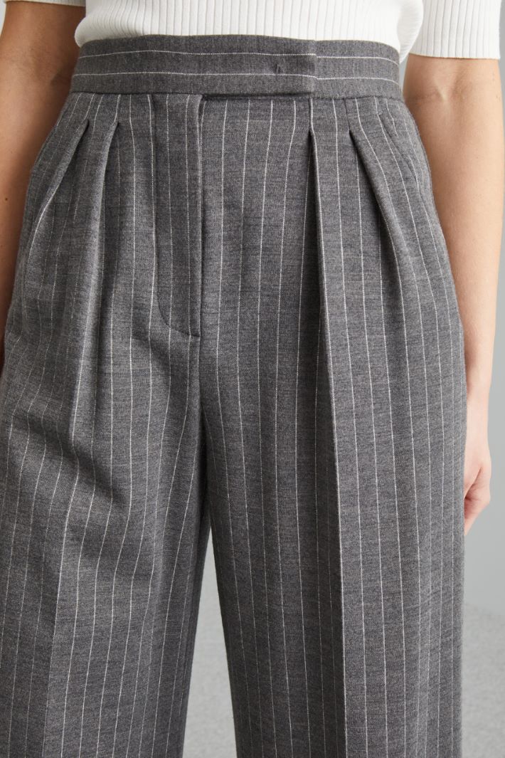 Pinstriped jersey trousers Intrend - 4