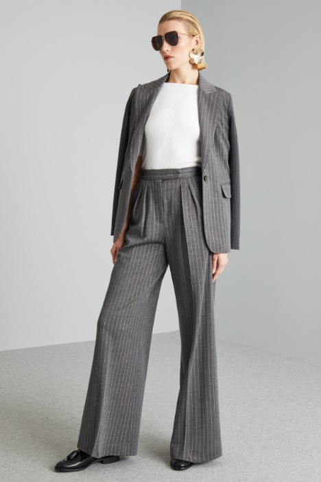 Pinstriped jersey trousers Intrend