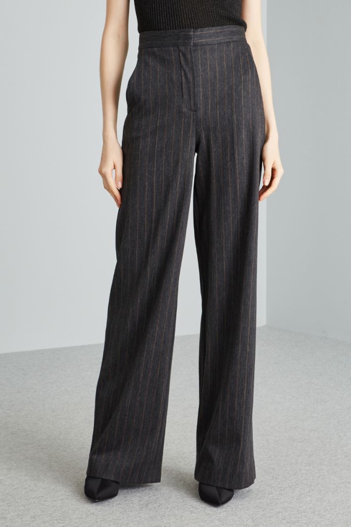 Pinstriped jersey trousers Intrend - 3