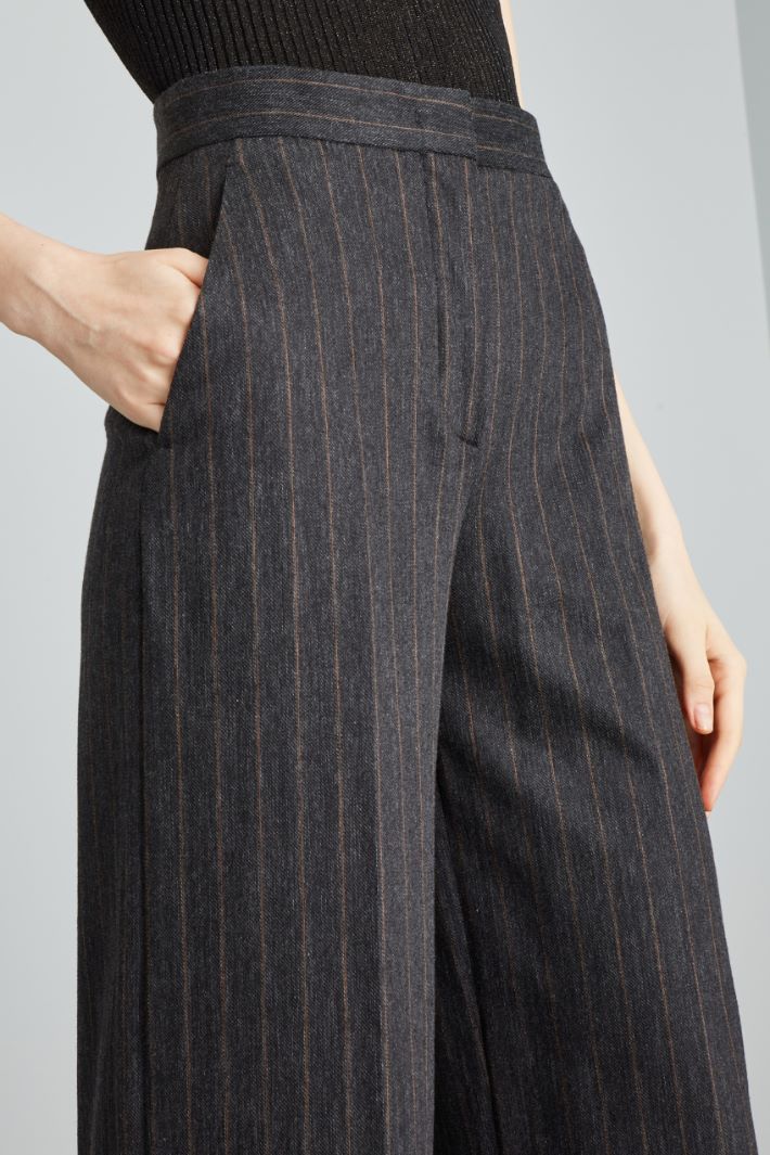 Pinstriped jersey trousers Intrend - 4