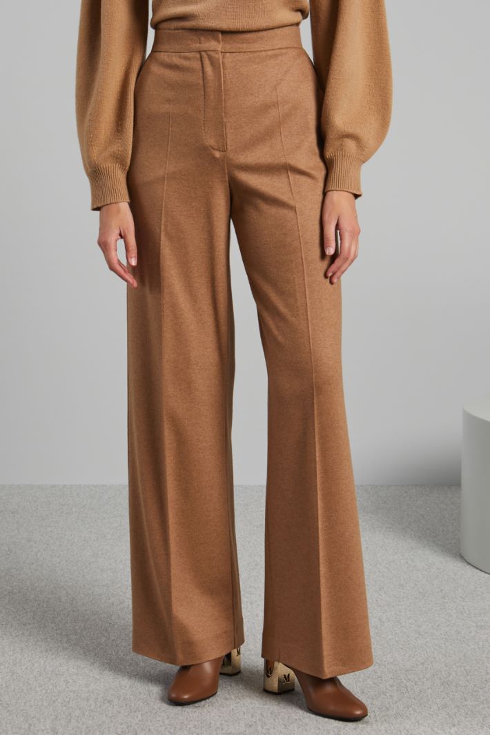 Camel jersey trousers Intrend - 3